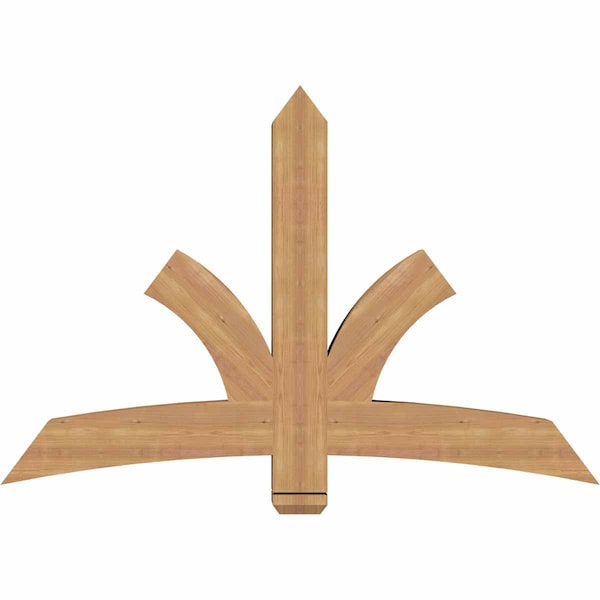 Ekena Millwork Davenport Timber Gable Bracket, Western Red Cedar, 60"W x 40"H x 5 1/2"D x 5 1/2"F, 16/12 Pitch GBW060X40X0606DAV00SWR - main